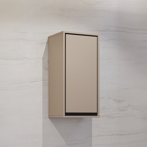 Шкаф настенный на 1 дверь для ванной Helvetia IRVINE 30CWNP03 (конго/черный)