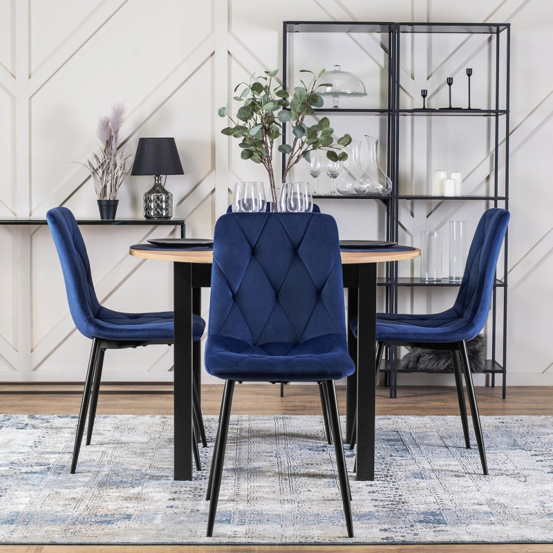 Стул обеденный MEBEL ELITE Piado велюр темно-синий 