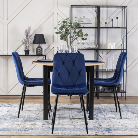 Стул обеденный MEBEL ELITE Piado велюр темно-синий 