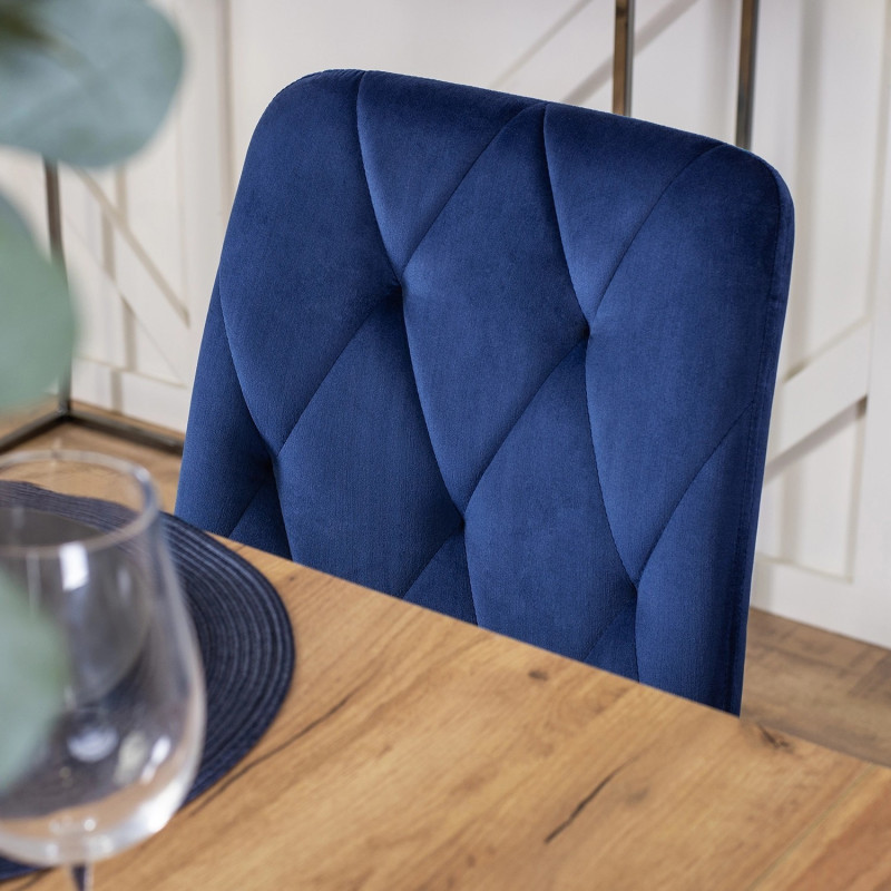 Стул обеденный MEBEL ELITE Piado велюр темно-синий 