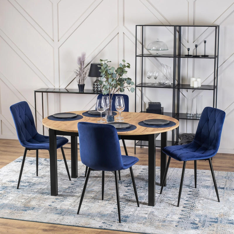 Стул обеденный MEBEL ELITE Piado велюр темно-синий 