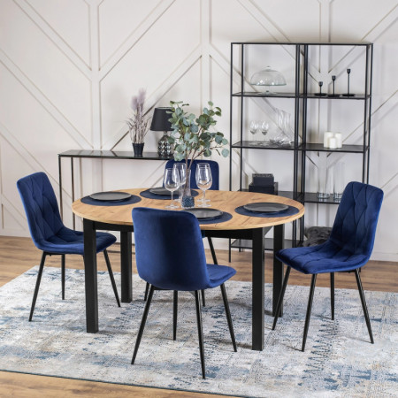 Стул обеденный MEBEL ELITE Piado велюр темно-синий 