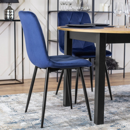 Стул обеденный MEBEL ELITE Piado велюр темно-синий 