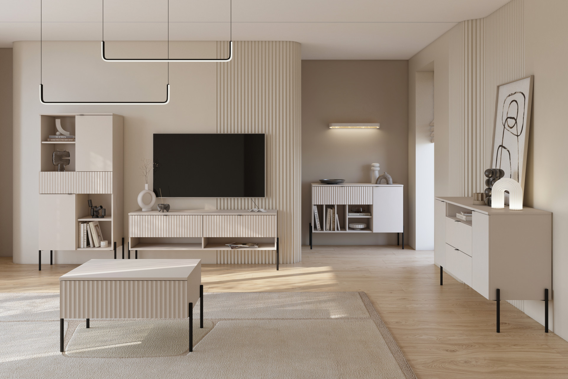 Комплект в гостиную Helvetia ORE (кашемир/кашемир в рубчик)