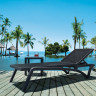 Шезлонг из полипропилена Siesta Pacific (серый/черный)