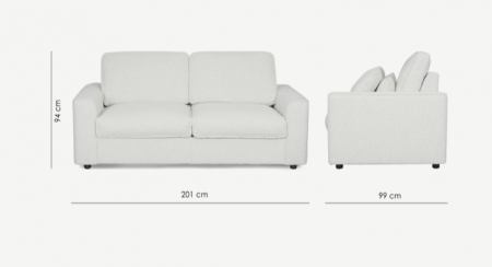 Диван-кровать с эффектом памяти CRV- Cosmo Swan feather 3-местный раскладной,белый