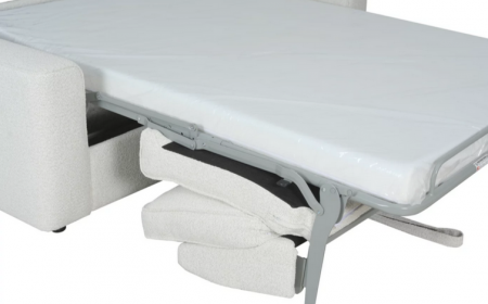 Диван-кровать с эффектом памяти CRV- Cosmo Swan feather 3-местный раскладной,белый