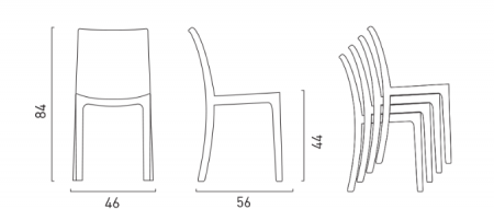 Стул из полипропилена GRANDSOLEIL CA- CHAIR BOHEME