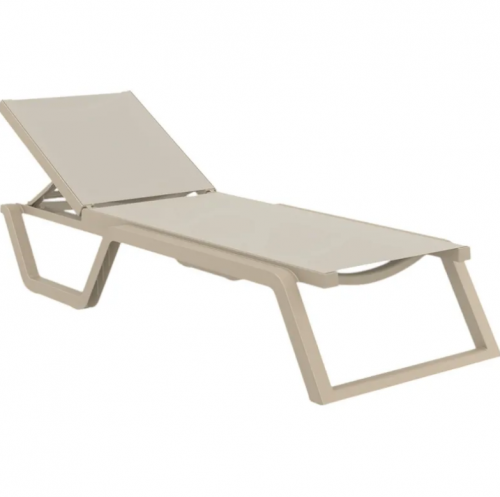 Шезлонг из полипропилена Siesta Rio (бежевый/бежевый) 