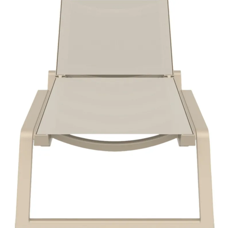 Шезлонг из полипропилена Siesta Rio (бежевый/бежевый) 