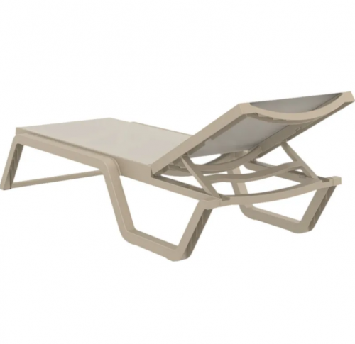 Шезлонг из полипропилена Siesta Rio (бежевый/бежевый) 