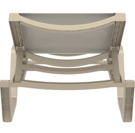 Шезлонг из полипропилена Siesta Rio (бежевый/бежевый) 