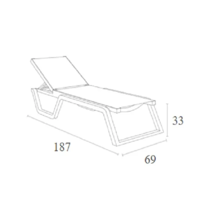 Шезлонг из полипропилена Siesta Rio (бежевый/бежевый) 