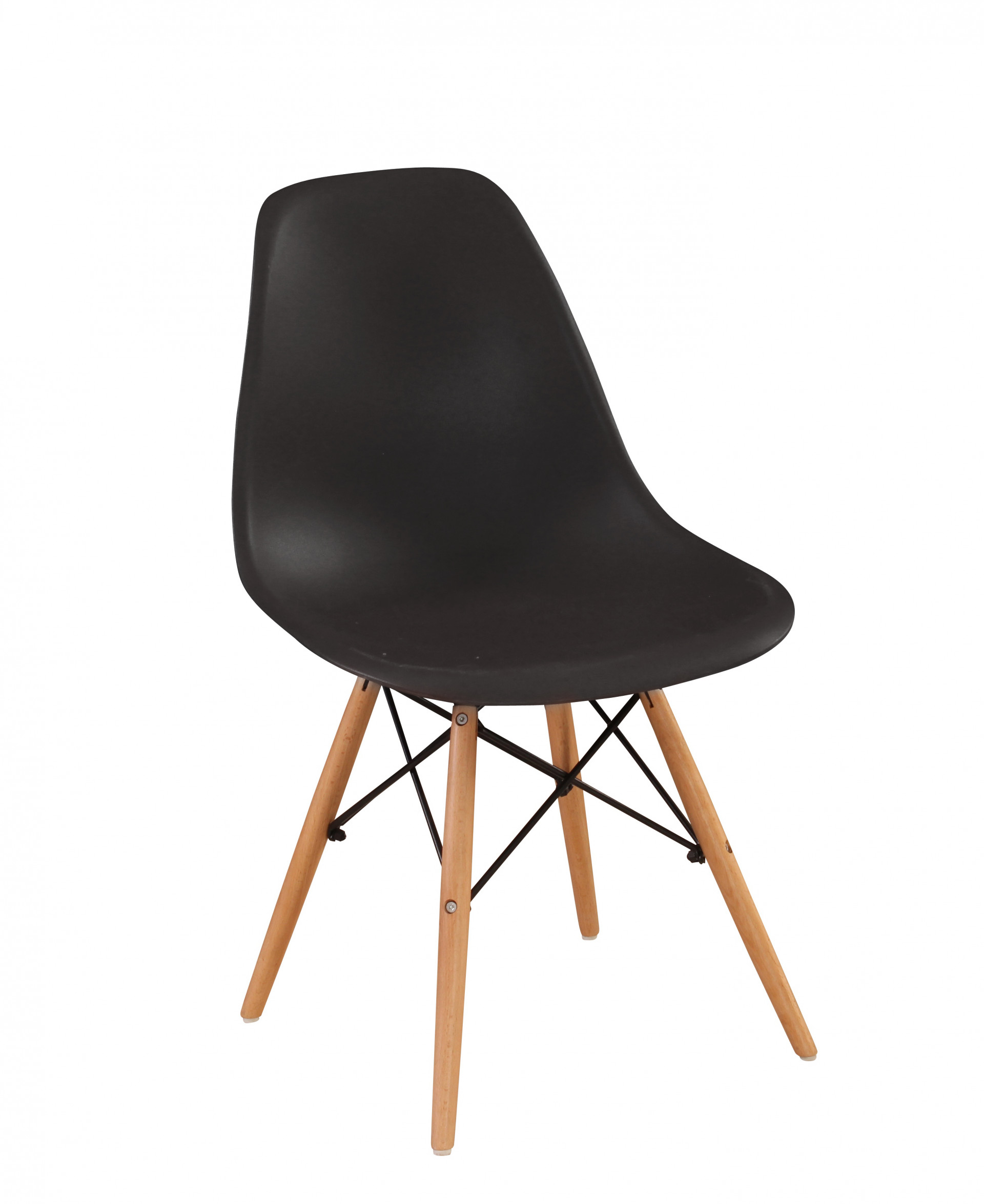 Стул из полипропилена c деревянными ножками VTR- EAMES CHAIR M-05 (черный)