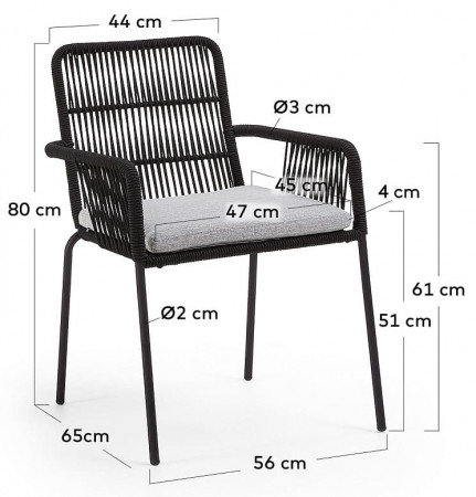 Кресло Kave Home SAMT CC0717S01 (черный)