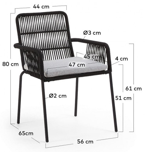 Кресло Kave Home SAMT CC0717S01 (черный)