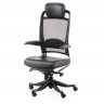 Кресло офисное TPRO- Fulkrum black lеathеr, black mеsh E0642