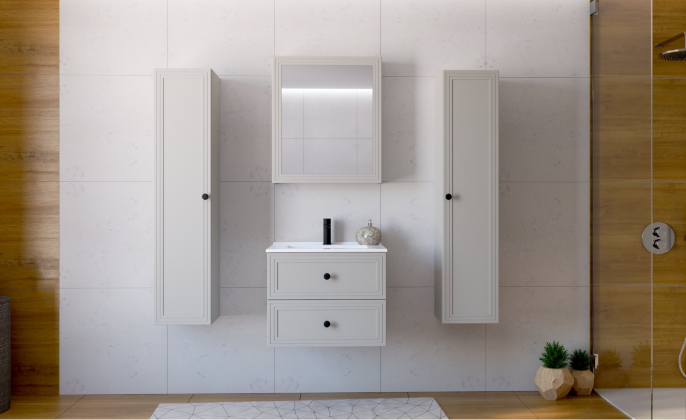 Зеркальный шкафчик PL- Halmar TORETO 70X60/1D Кашемир 
