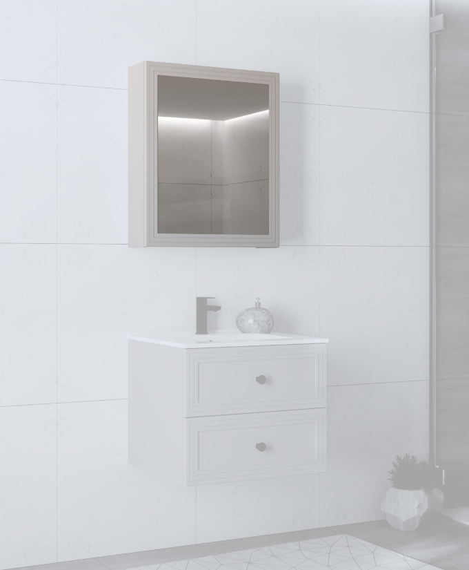 Зеркальный шкафчик PL- Halmar TORETO 70X60/1D Кашемир 
