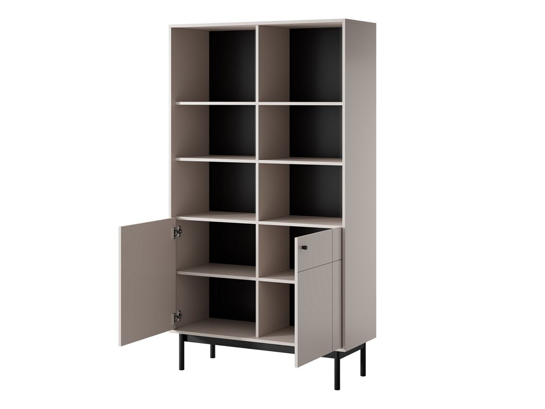 Стеллаж Perfect Home Japandi R104 2-дверный Кашемир