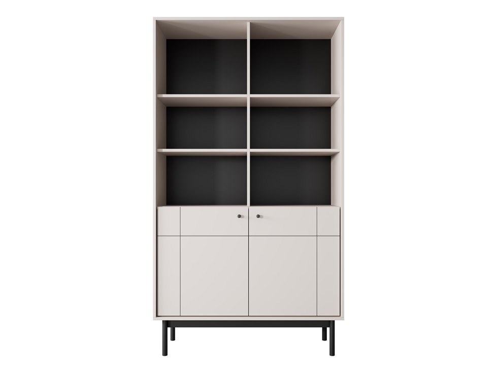 Стеллаж Perfect Home Japandi R104 2-дверный Кашемир