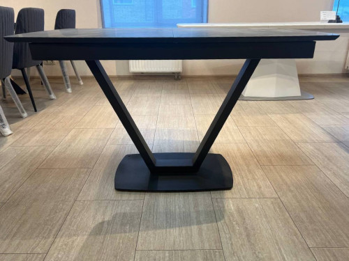 Стол обеденный Avn- NIKA 125-165x80 Irony Mat (темно-серый)