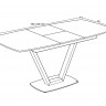 Стол обеденный Avn- NIKA 125-165x80 Irony Mat (темно-серый)