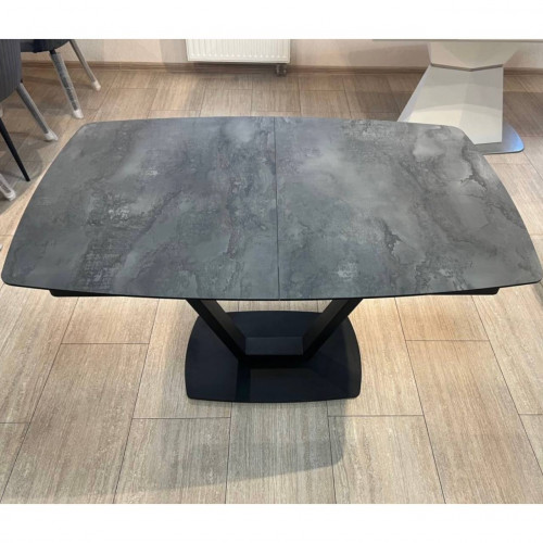 Стол обеденный Avn- NIKA 125-165x80 Irony Mat (темно-серый)