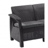 Диван пластиковый садовый  ECO- Keter Corfu II Love seat, графит