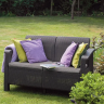 Диван пластиковый садовый  ECO- Keter Corfu II Love seat, графит