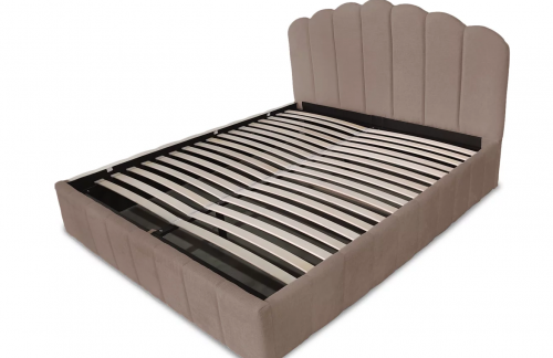 Кровать с подьемным механизмом CRV- Amour Ashen rose velvet 180*200   