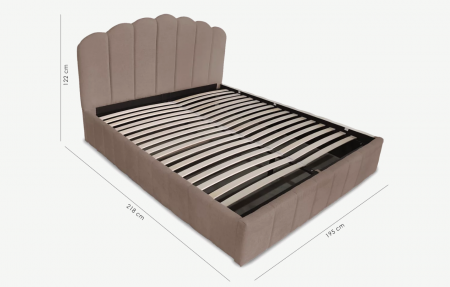 Кровать с подьемным механизмом CRV- Amour Ashen rose velvet 180*200   