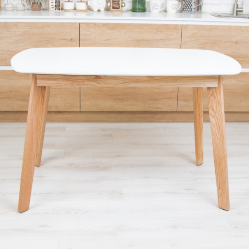 Кухонный комплект Ont- Винцензо 120 белый прямоугольный стол + 4 Стула Classic (Осако)