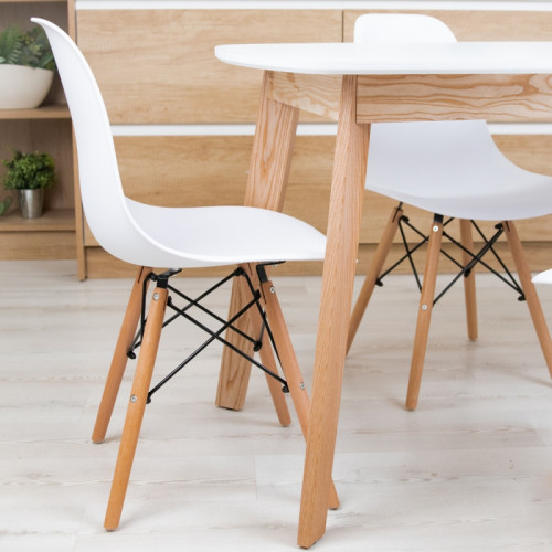 Кухонный комплект Ont- Винцензо 120 белый прямоугольный стол + 4 Стула Classic (Осако)