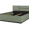 Кровать двуспальная Helvetia CROSS S (дымчатый зеленый/черный)