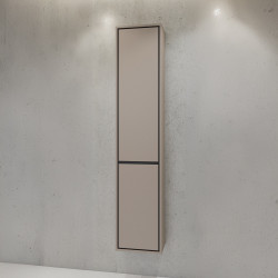 Шкаф настенный на 2 двери для ванной Helvetia IRVINE 30CWNP07 (конго/черный)