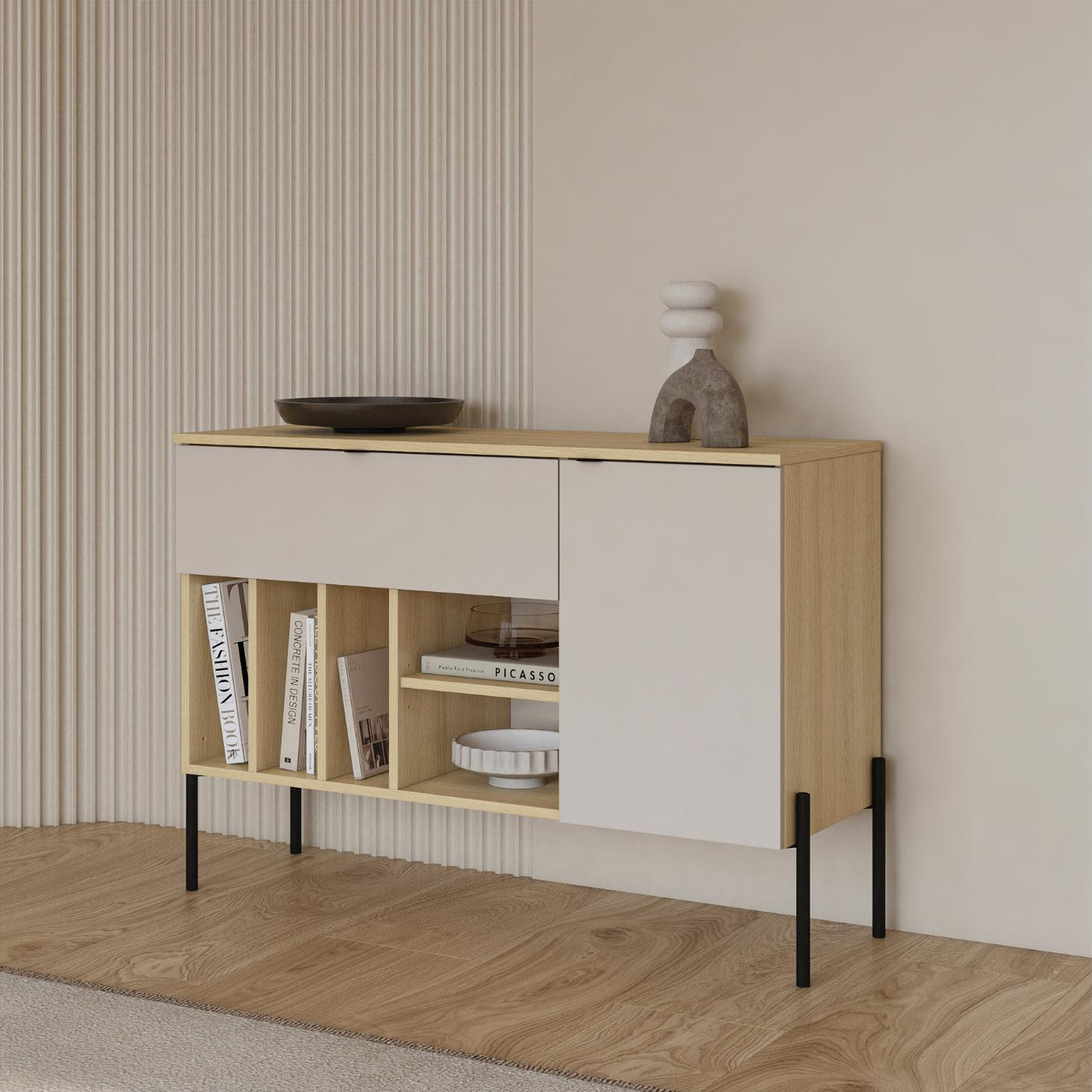 Комплект в гостиную Helvetia ORE (дуб Линдберга/кашемир)