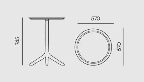 Стол для бистро уличный VLL- FERNE Rimo (коричневый, белый, кирпичный)