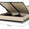 Кровать двухспальная с подъемным механизмом TOP- Тренд / Trend бежевый 1,6