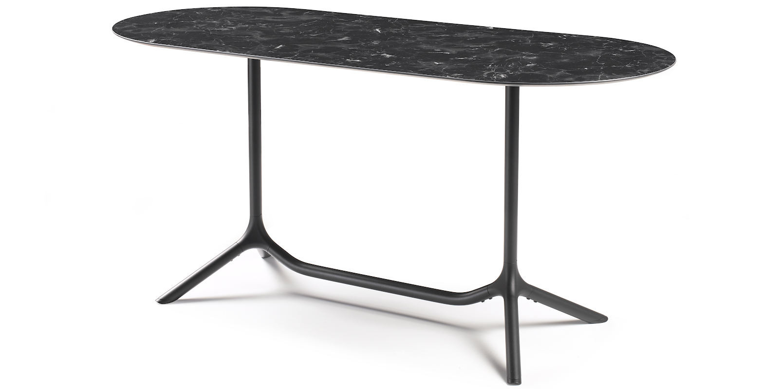 База для стола с двумя колоннами VLL- SCAB Tripé Double H73 (белый; черный)