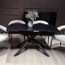 Стол раскладной CRV- Alba,Pure white ceramic top black base, 140 см