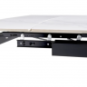 Стол раскладной CRV- Alba,Pure white ceramic top black base, 140 см