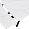 Стол раскладной CRV- Alba,Pure white ceramic top black base, 140 см