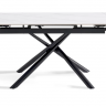 Стол раскладной CRV- Alba,Pure white ceramic top black base, 140 см
