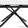 Стол раскладной CRV- Alba,Pure white ceramic top black base, 140 см