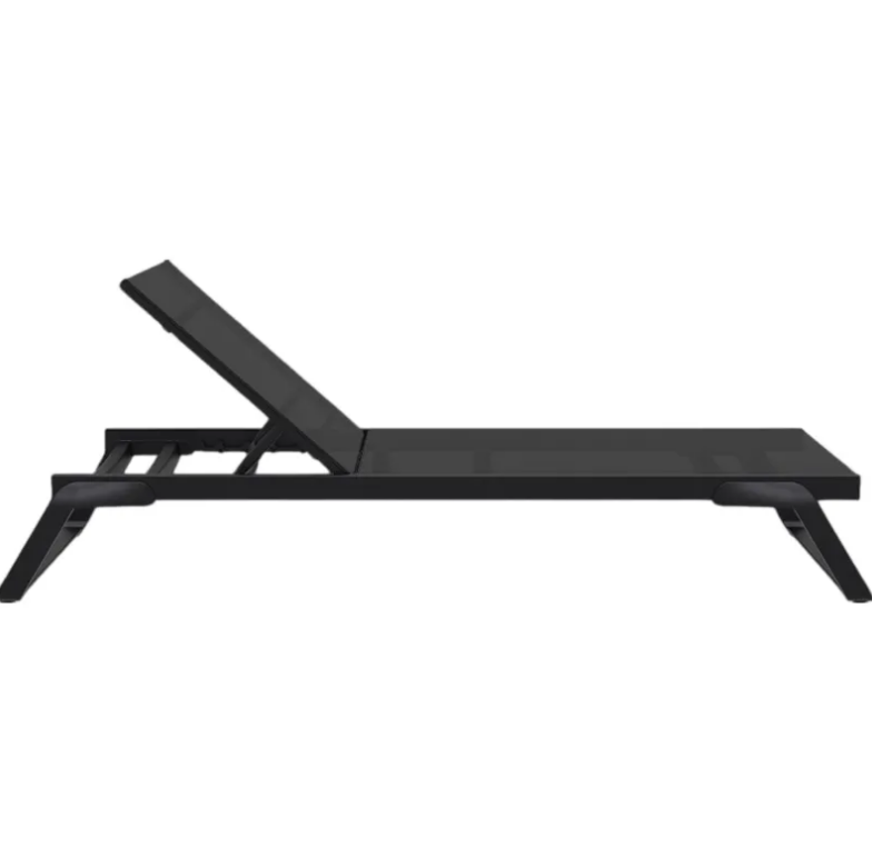 Шезлонг из полипропилена Siesta Tropic (черный) 