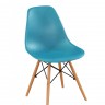 Стул из полипропилена c деревянными ножками VTR- EAMES CHAIR M-05 (синий)