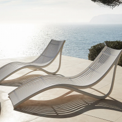 Шезлонг из полипропилена TERR- VONDOM Ibiza (белый, светло-бежевый) 
