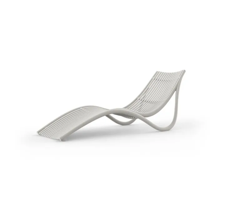 Шезлонг из полипропилена TERR- VONDOM Ibiza (белый, светло-бежевый) 