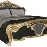Кровать с подъемным механизмом MRK- Ева Глянец черный+золото 1,8х2,0
